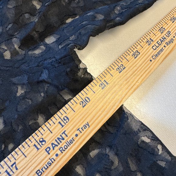 Multiples Sheer Burnout Jacket Medium Black Asymmetrical Hemline Lagenlook - Picture 8 of 11